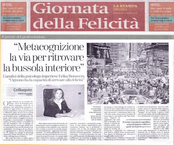 psicologo imperia la stampa metacognizione