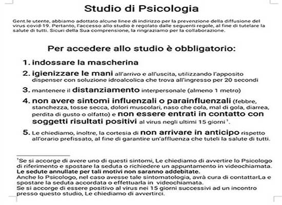 riapertura studio erika bonavera per coronavirus - regole